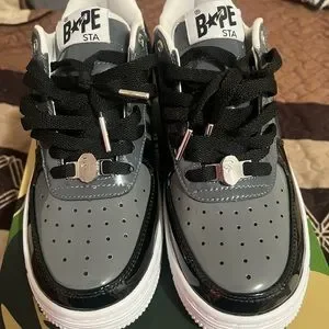 Bape Shoes A Bathing Ape Low Bape Sta Color Camo Blackgrey